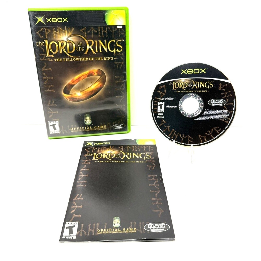 The Lord of the Rings The Fellowship of the Ring Xbox Video Game Complete Tested
